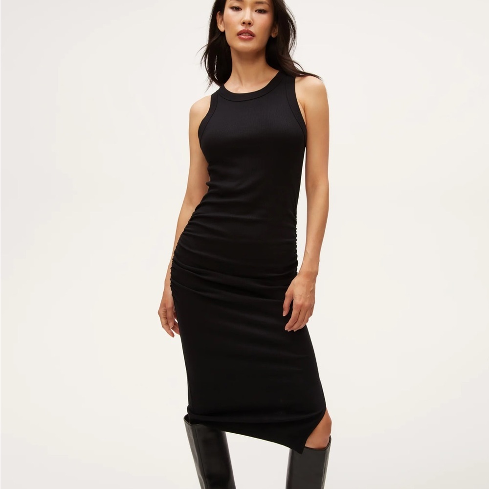 Michael Stars Wren Tank Ruched Midi Dress